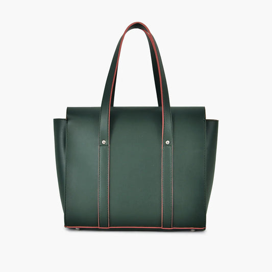 Verdant Heritage Leather Tote Bag